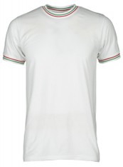T-SHIRT TRICOLORE BIANCA