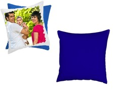 Cuscini Bicolore Microfibra retro BLU mis. 40 x 40 cm. 