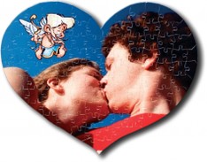 Puzzle a forma di cuore personalizzato misure 30 x 21 formato A4 da 119 pezzi